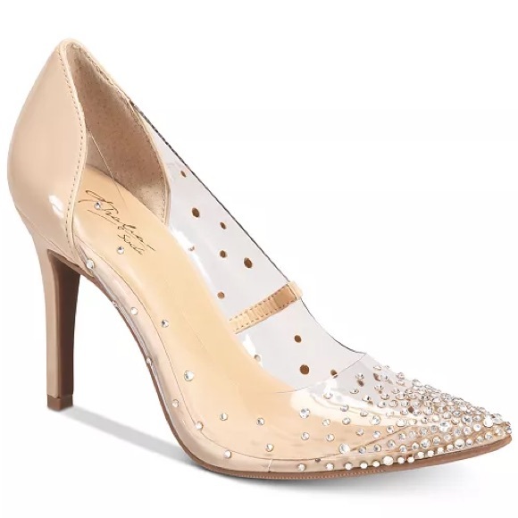 Thalia Sodi Grazella Clear Vinyl pointed toe heels Pumps‎ with stone size 8 - Picture 1 of 7